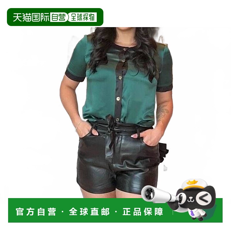 自营amanda uprichardBel Aire黑色上衣 美国奥莱直发