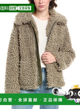 自营 Sam Edelman夏尔巴人夹克-绿色外套 美国直发奥莱