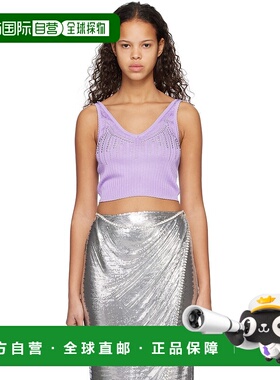 1h可退 香港直邮潮奢 Rabanne 女士 紫色铆钉背心 23PMTO545ML022