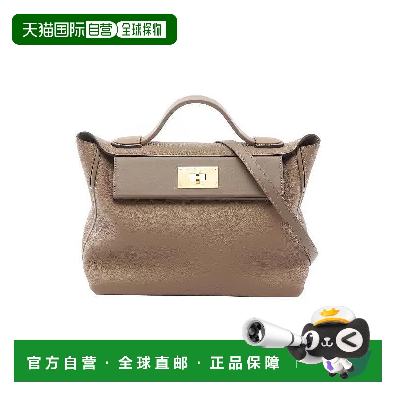 1h可退 日本直邮中古Hermes爱马仕女包A级95新Handbag手包牛皮手