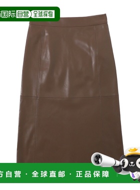 日本直邮S Max Mara 女士 Plata 半身裙棕色2529776023000 001Pla