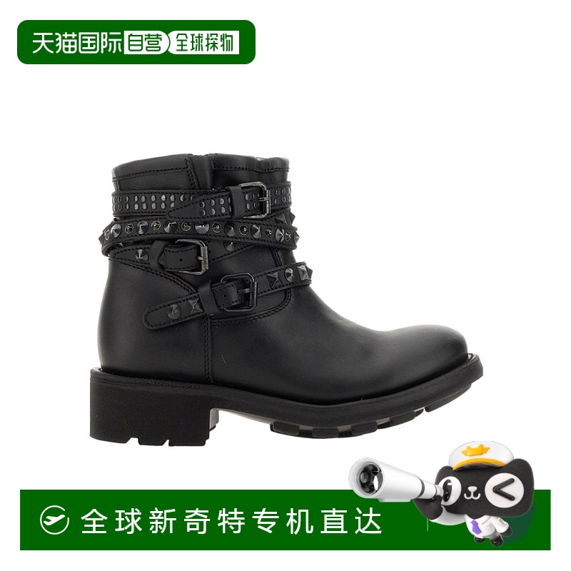 香港直邮Ash 粗跟短靴 TATUM04WAXYBLACK正品时尚保暖轻便外穿