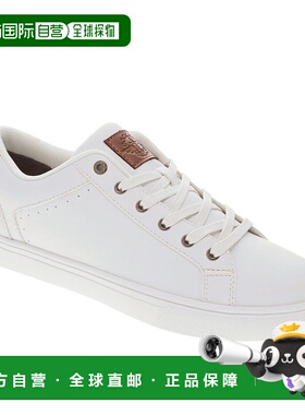 自营 Dockers男式Jensen合成革休闲系带运动鞋-白色 美国奥莱直发