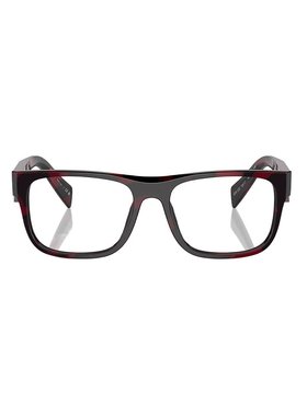 PRADA 男士太阳镜 PR22ZV16L1O1 AW2023 黑色 徽标平光镜