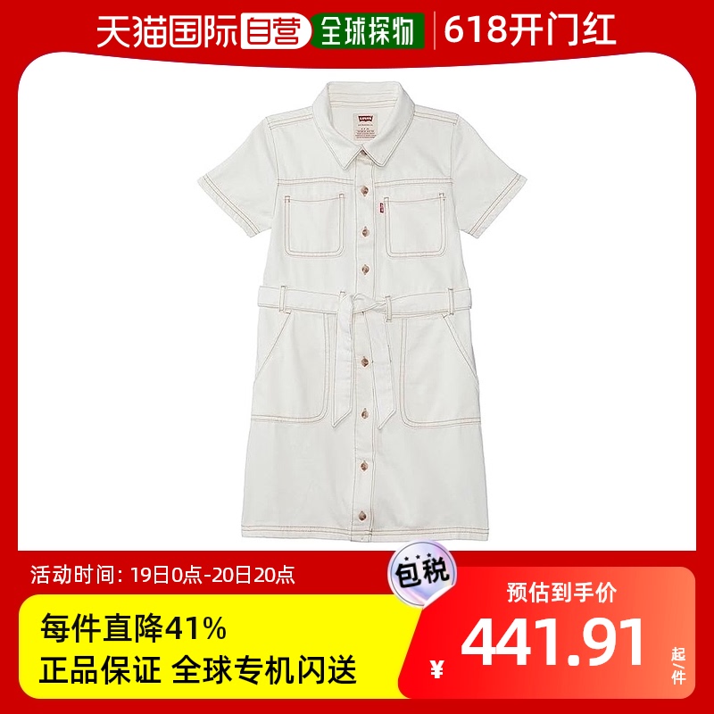 香港直邮潮奢 Levi'S 李维斯 女童 牛仔束带连衣裙(大童)童装 女装/女士精品 连衣裙 原图主图