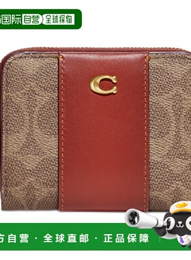 1h可退 香港直邮COACH 男士钱包 CD716B4TANRUST AW2024 红色 Col
