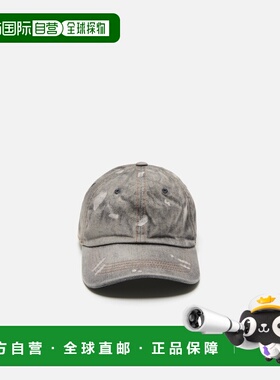 自营欧洲直邮Acnes Studios Casquette女士黑色棉水洗牛仔鸭舌帽