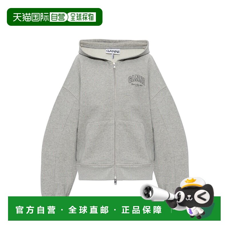 香港直邮GANNI 女士卫衣 A106002311032920 AW2026 灰色 Hoodie