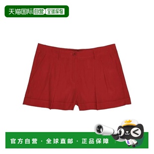 AW2025 香港直邮MOSCHINO 女士短裤 WO06800T7757O98 徽标细 红色
