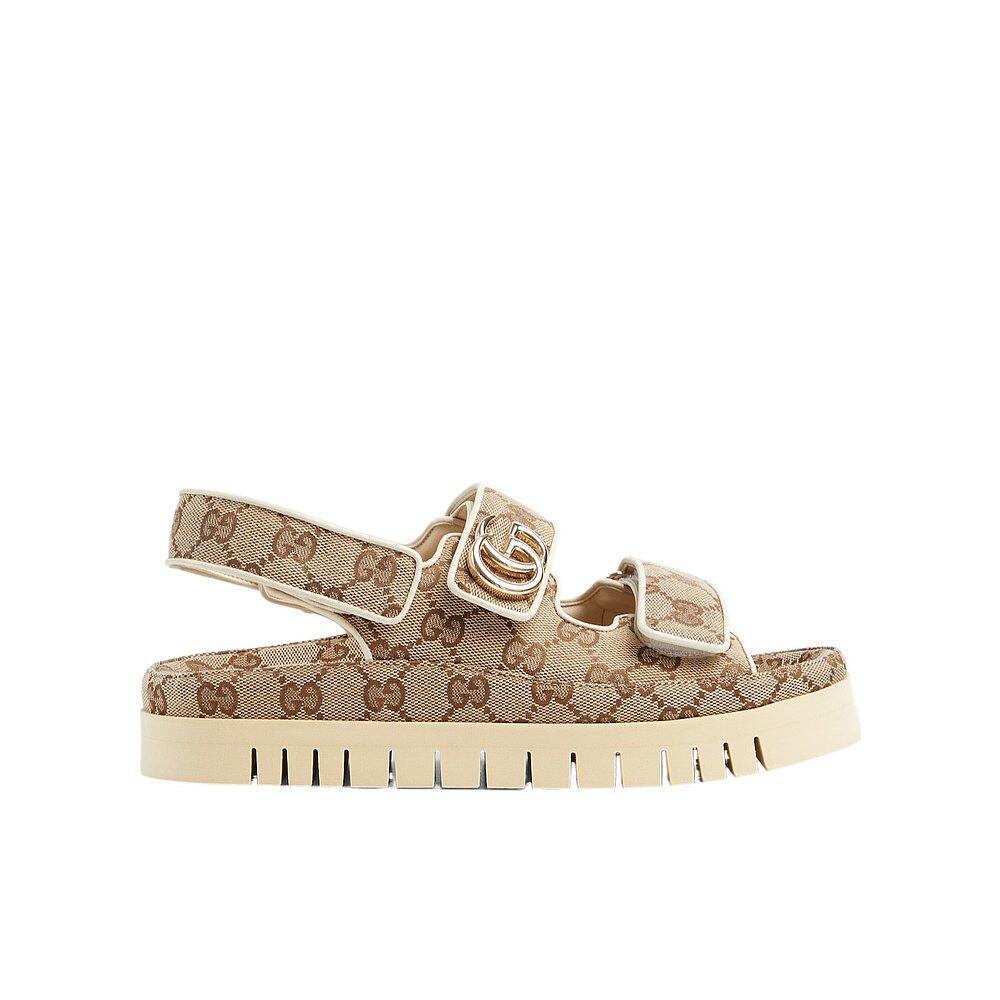 GUCCI 女士凉鞋 816630FAD9F9753 SS2025 花色 双G平底凉鞋