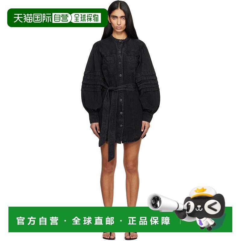 1h可退 香港直邮ISABEL MARANT 女士 黑色 Moe 连衣裙 RO1005FAD1