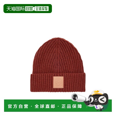 香港直邮LOEWE 女士帽子 KSA9OT1X013320 SS2026 红色 羊绒针织帽