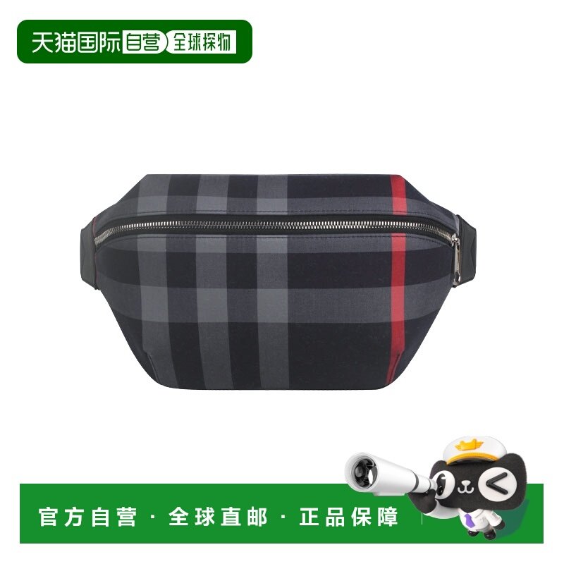 香港直邮Burberry 奥莱款 格纹图案拉链开合腰包 80840611,箱包皮具/热销女包/男包,通用款女包,淘宝优惠券,粉丝福利购,淘宝优惠卷