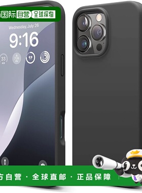 【日本直邮】elago iPhone 16 Pro Max 兼容硅胶保护壳 防震 黑色