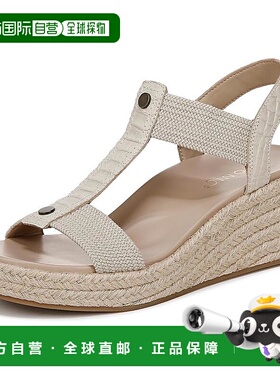 自营 VIONIC女式Calera Espadrile楔形凉鞋-奶油色蛇皮/面料-棕色