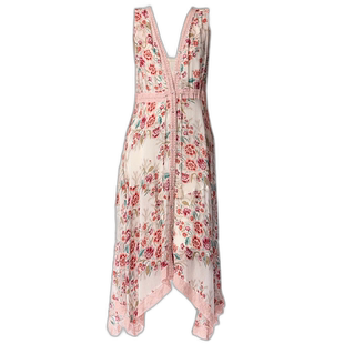 自营 Johnny Was Womeb Aztec Vanessa V 领不对称连衣裙（吊带裙