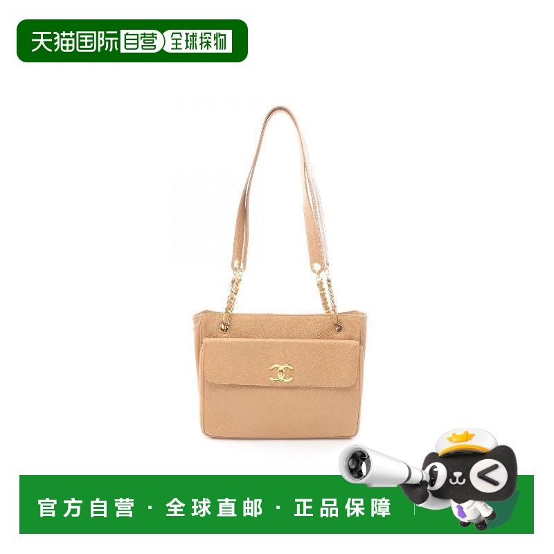 日本直邮中古Chanel香奈儿女包A级95新coco mark双C鱼子酱牛皮革,箱包皮具/热销女包/男包,托特包,淘宝优惠券,粉丝福利购,淘宝优惠卷