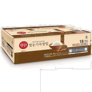 韩国直邮CJ希杰速食米芽米饭210g*18盒装微波炉即食白米饭半成品
