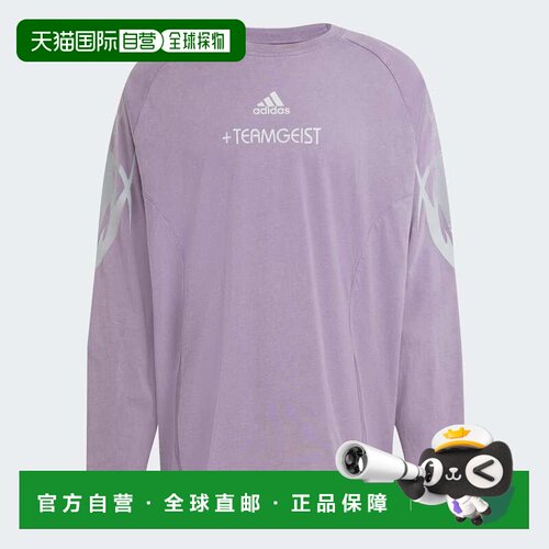 日本直邮Adidas/阿迪达斯宽松印花长袖T恤男款 KF8542运动男装