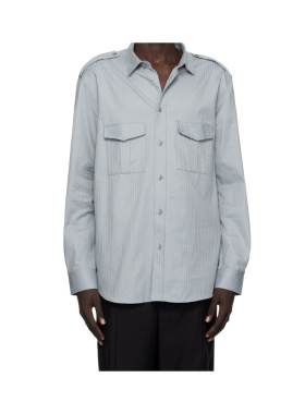 ACNE STUDIOS 男士衬衫 BB0637AQH AW2025 灰色 长袖衬衫