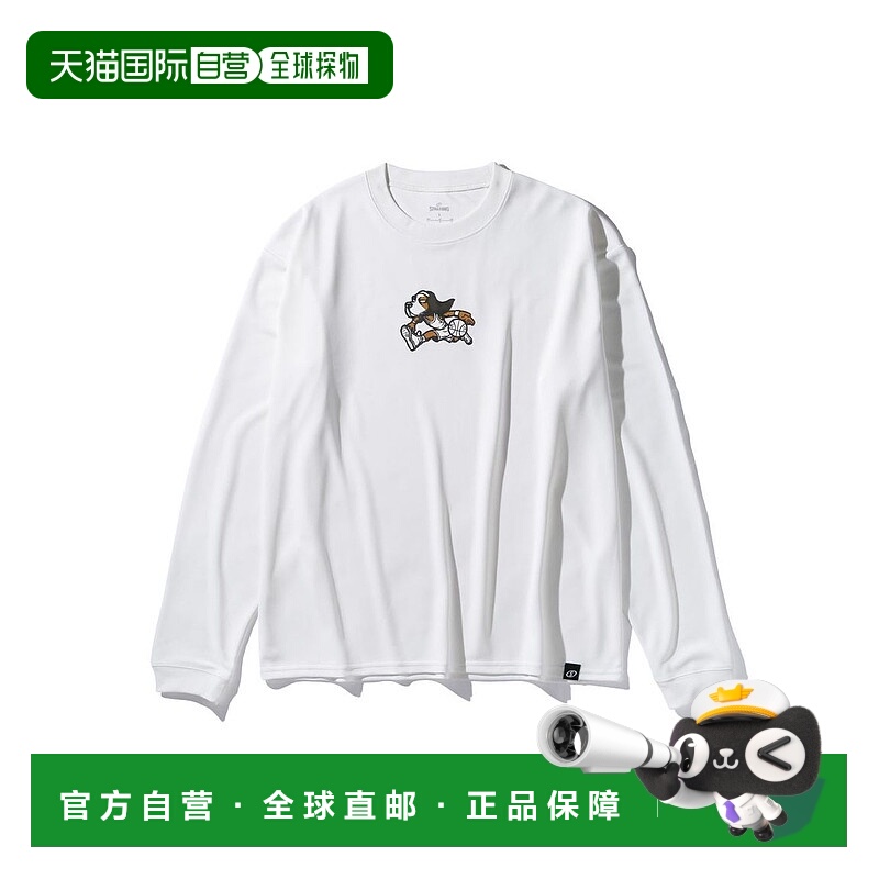 1h可退 日本直邮SPALDING男女同款Beagles长袖T恤 半透明同色后印