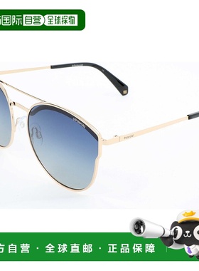 自营 polaroid宝丽来女式60mm蓝色太阳镜-金蓝色 美国奥莱直发
