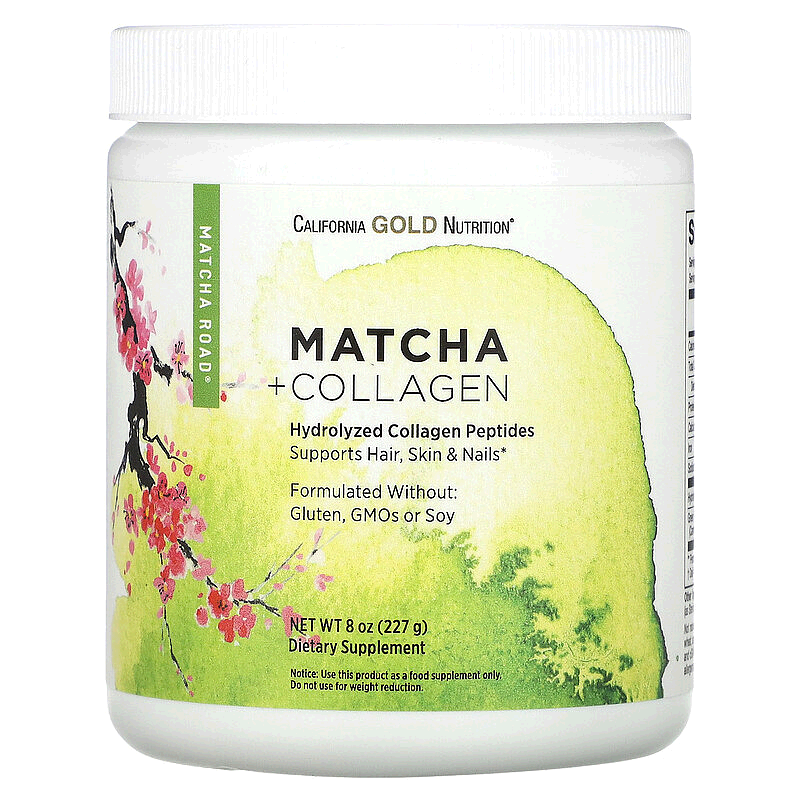 香港直发iHerb California Gold Nutrition抹茶胶原蛋白粉227g