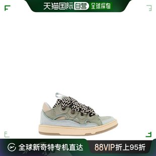 Lanvin 朗雯 女士 FWSKDK02DR 香港直邮潮奢 Curb 拼接系带运动鞋