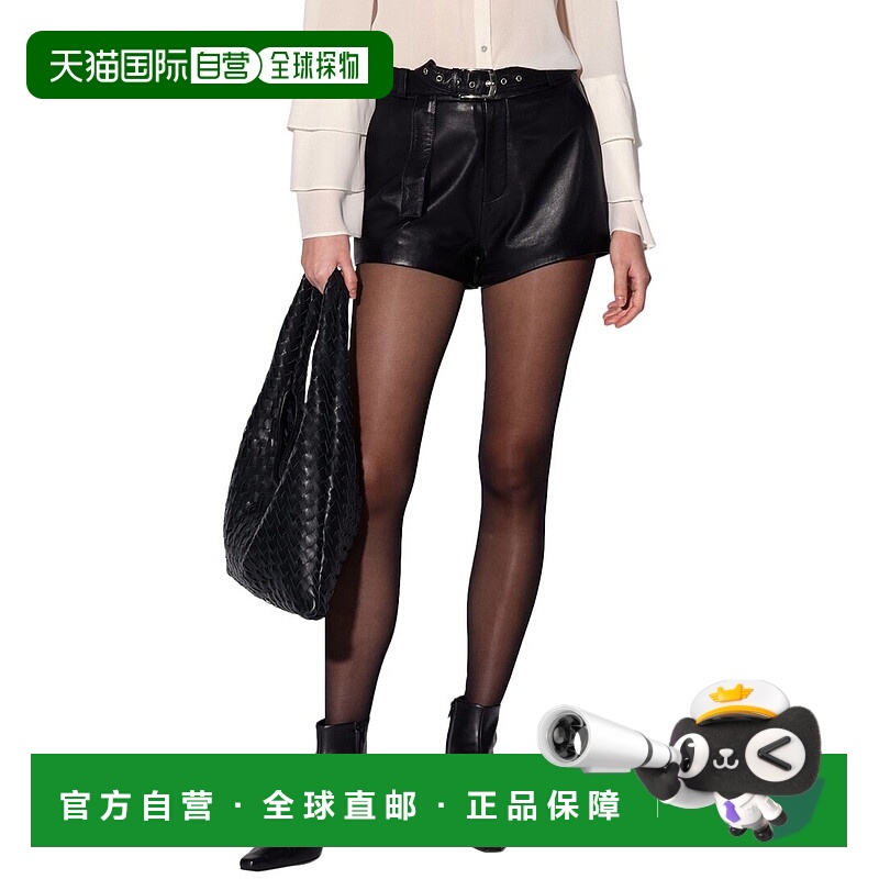 自营Walter Baker Lennox皮革短裤-黑色 美国奥莱直发