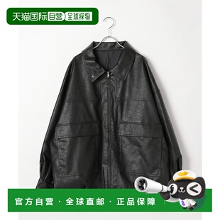 1h可退 日本直邮Heather 女装宽松大口袋仿皮短外套 588035