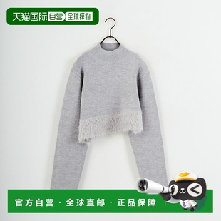 女装 aime 高领拼接长绒短款 针织衫 67028 1h可退 986 日本直邮&g