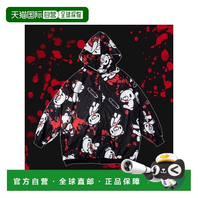 日本直邮日潮 ACDC RAG 暗黑风格 连帽衫长袖外套 ZIP