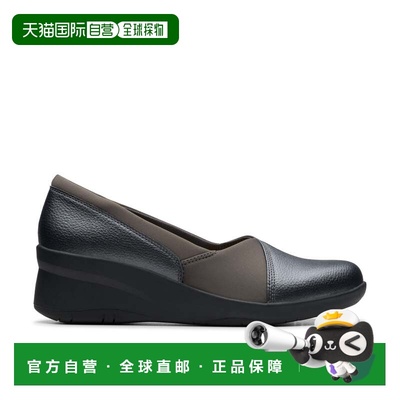 自营Clarks Suttyn Walk in Grey Leather - dark pewter metalli