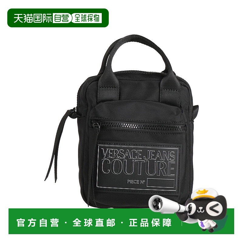 1h可退 香港直邮潮奢 Versace Jeans 范思哲 男士 手袋 black黑色