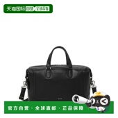 自营欧洲直邮Tumi途明 Harrison男士 黑色皮革拉链开合旅行包