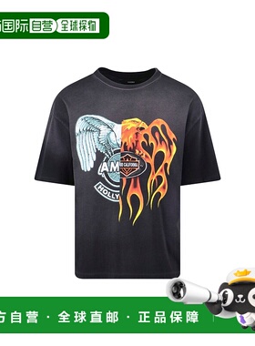 1h可退 香港直邮AMIRI 男士 and Polos T恤黑色T恤 AMTOJR1043