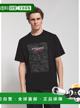 自营欧洲直邮Pyrenex Pike男女通用有机棉短袖T恤黑色圆领