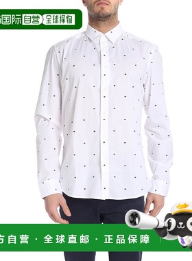 香港直邮KENZO 男士衬衫 5CH2001FM01 SS2019 白色 White Multi E