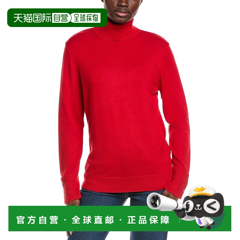 自营Joseph A. Button Cuff Turtleneck - red 美国奥莱直发
