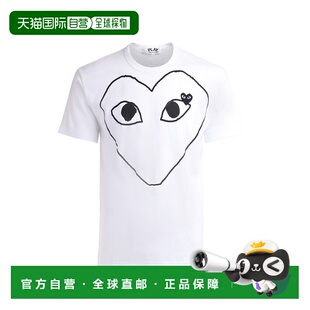 Play Garcons logo心形印花T恤 P1T102 香港直邮Comme WHITE Des