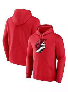 美国直邮Fanatics 男士红色波特兰开拓者队主标志套头连帽衫 卫衣