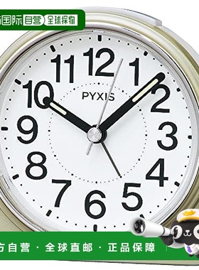【日本直邮】Seiko Clock 闹钟 PYXIS NR451G  浅金色珍珠 样式: