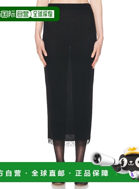 1h可退 香港直邮The Row 女士 Indira 半身裙 8438Y136 black黑色