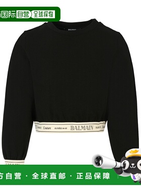 香港直邮BALMAIN 女童卫衣 BX4B90J0371930AV AW2025 黑色