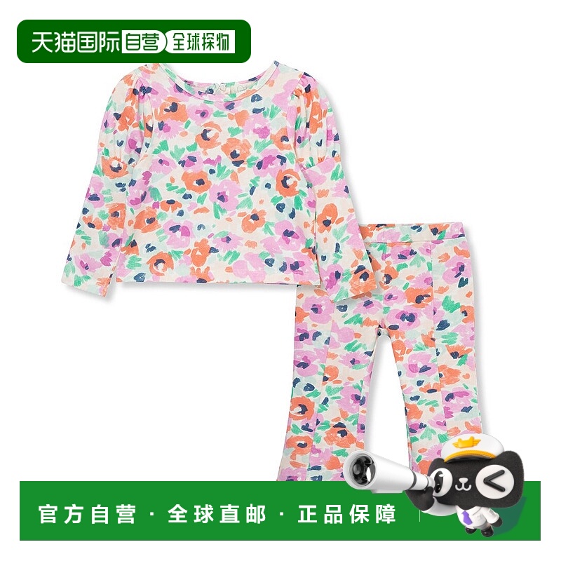 自营 Peek Kids Wispy Floral Print Pant Set - multi 美国奥莱