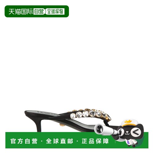 1h可退 香港直邮versace 范思哲 女士 人字拖 black黑色 舒适时尚