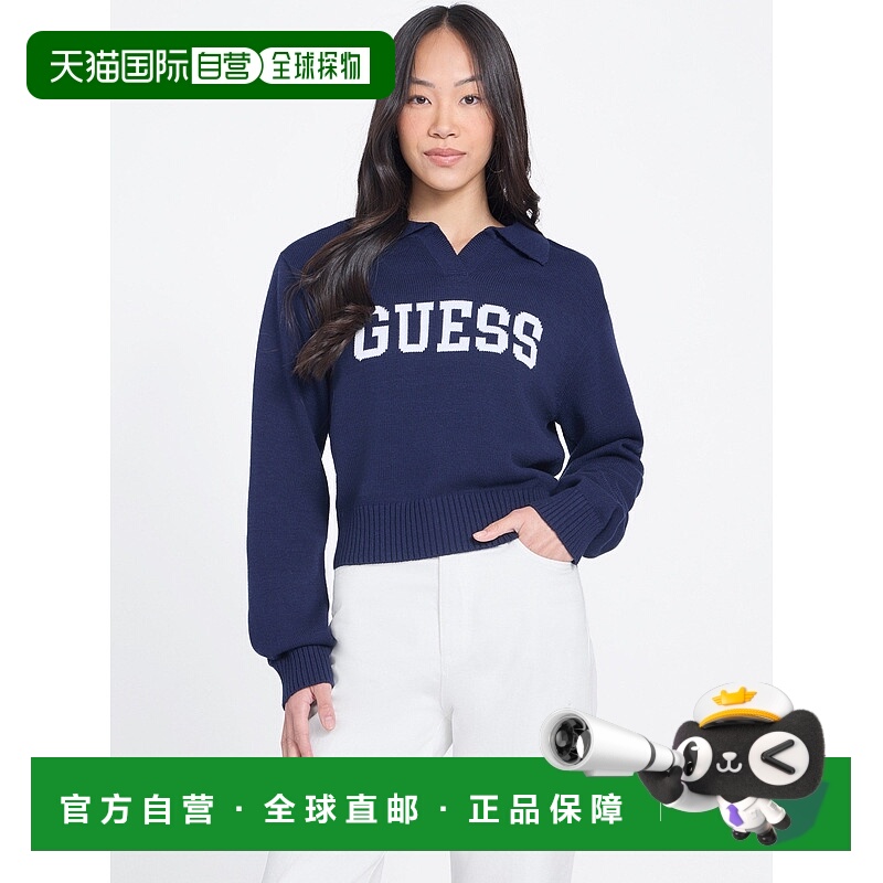 自营guessBella Sweater Polo - blackened blue 美国奥莱直发