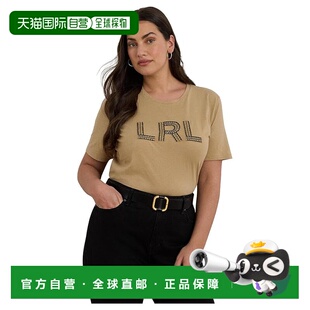 1h可退 香港直邮Lauren Ralph Lauren 女士 Beaded-logo 加大码棉