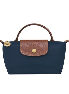 LONGCHAMP珑骧LePliage单柄迷你饺子包环保经典款手拿包海军蓝色