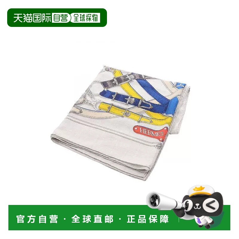 1h可退 日本直邮中古Hermes爱马仕女A级95新scarf围巾丝绸围巾/丝